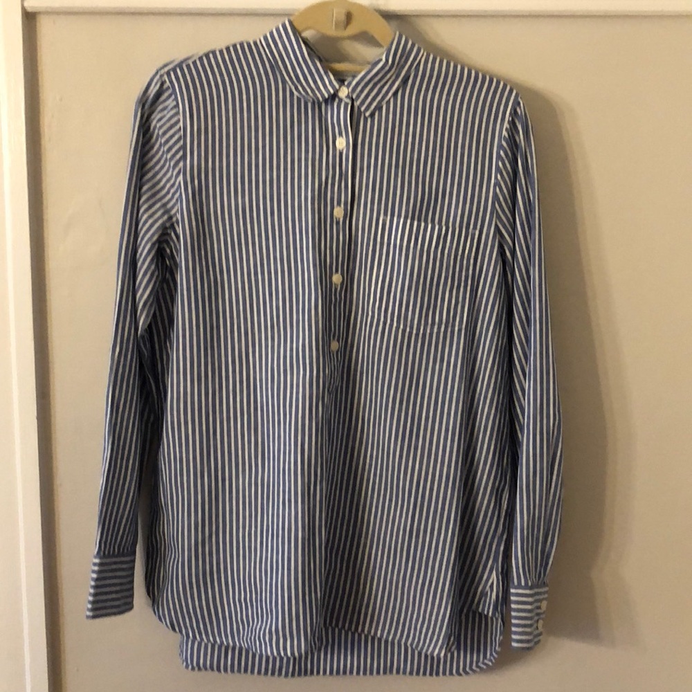 J.Crew Factory Striped Boyshirt Button Up S